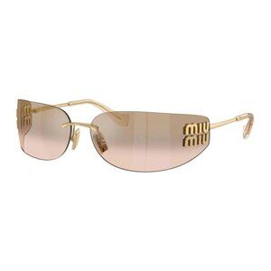 NWT MIU MIU SUNGLASSES GOLD WOMEN EYEWEAR